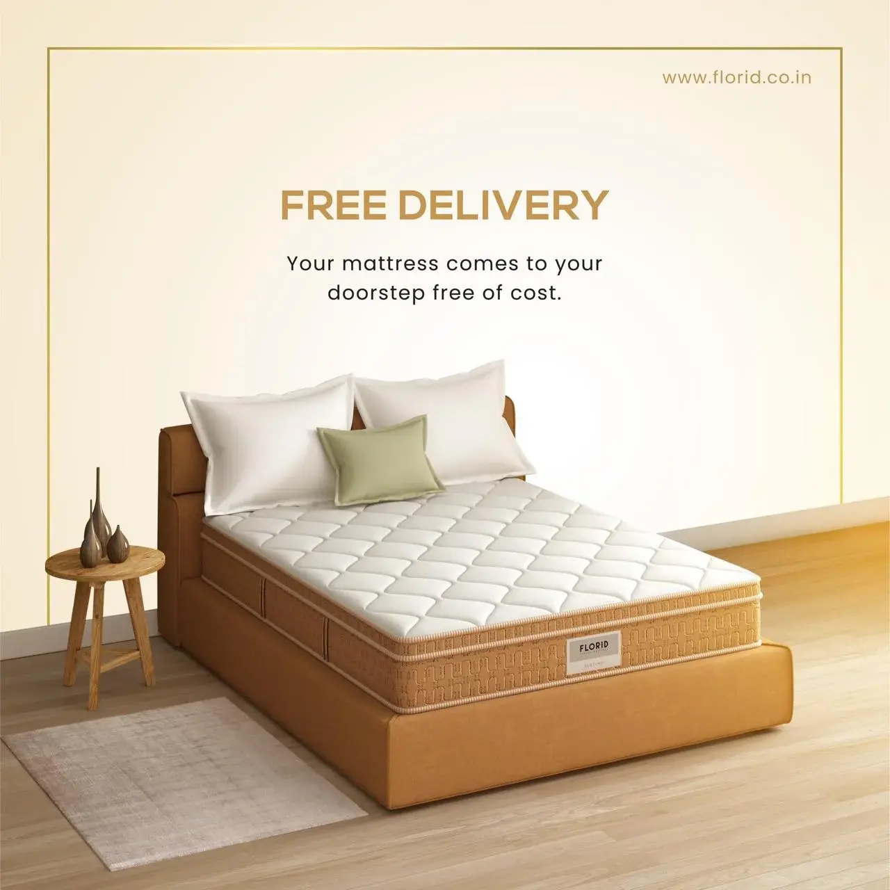 Relaxing on mattress